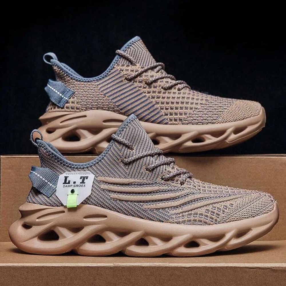 Manfinity Anti-Slip Shock-Absorbing Mesh Sneakers, Men Sports Running Shoes